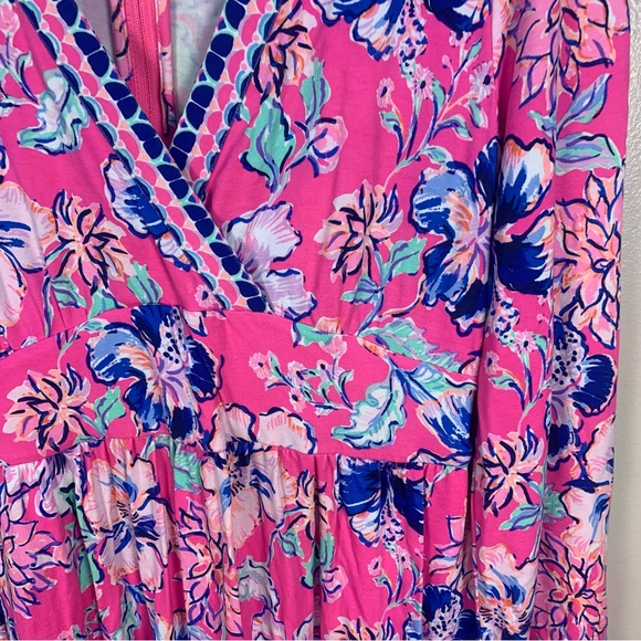 Lily Pulitzer Carmilla Pink Isle Last Bud Not Least Print - Picture 13 of 13